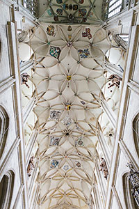 Gothic Vaulted Ceiling in the Church of St. Barbara