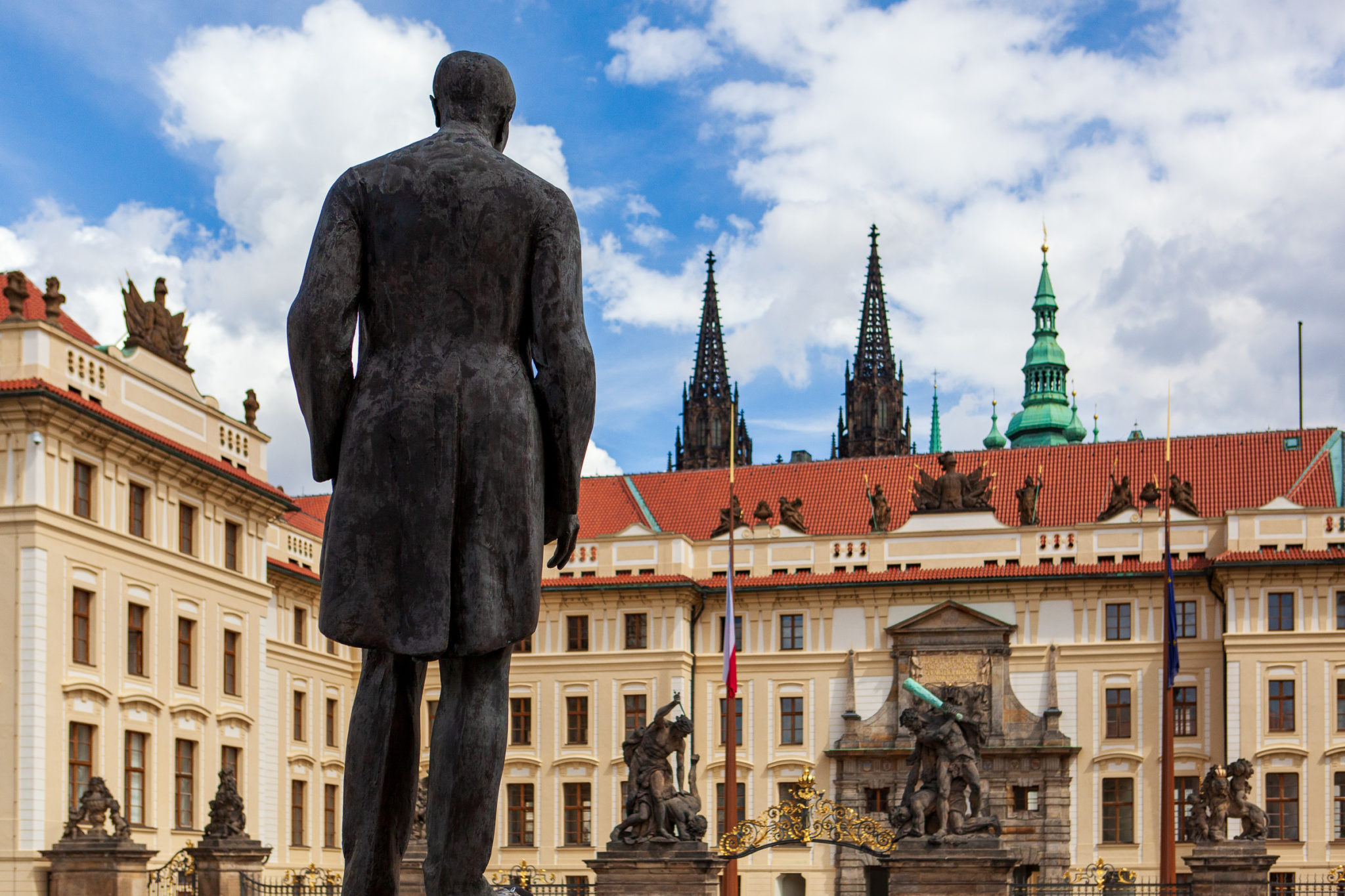 The T. G. Masaryk statue in front of the Prague Castle